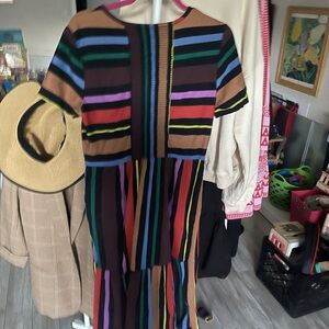 Chelsea & Theodore Multicolor Striped Dress